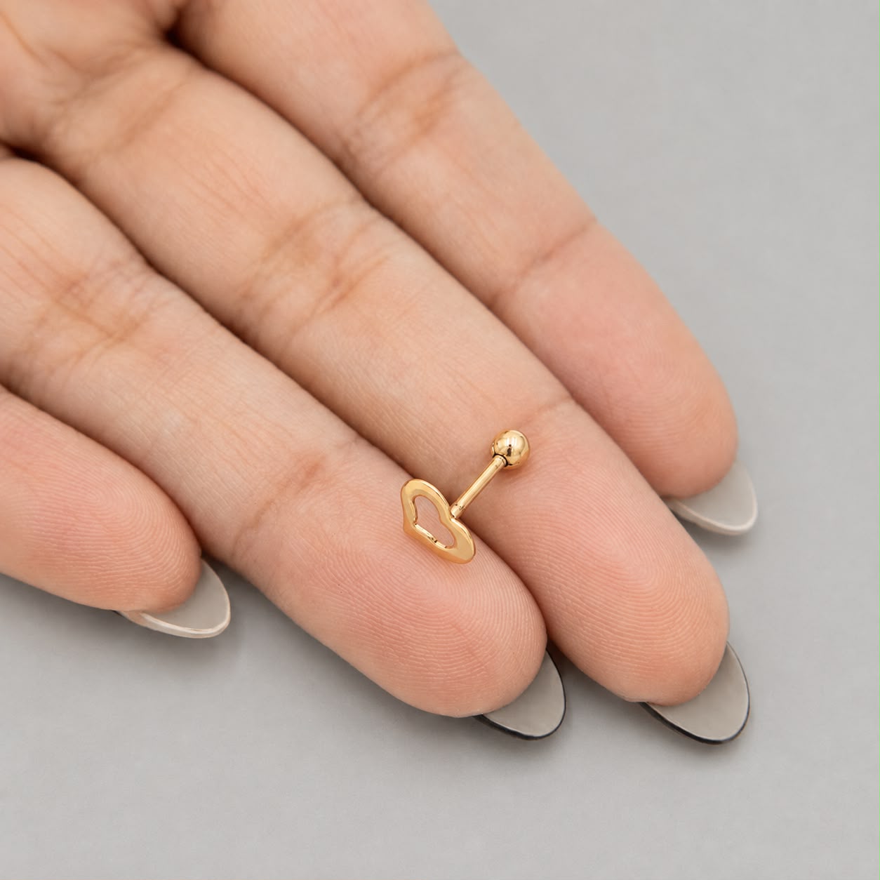 Piercing Corazón Silueta - Oro Amarillo 18k