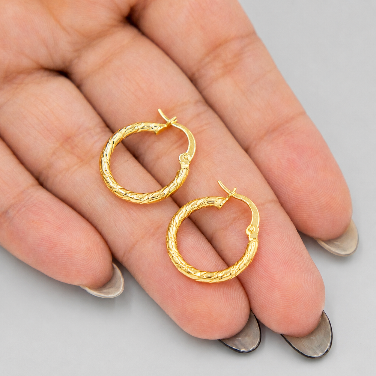 Candongas Espiral Textura - 1,33 gr