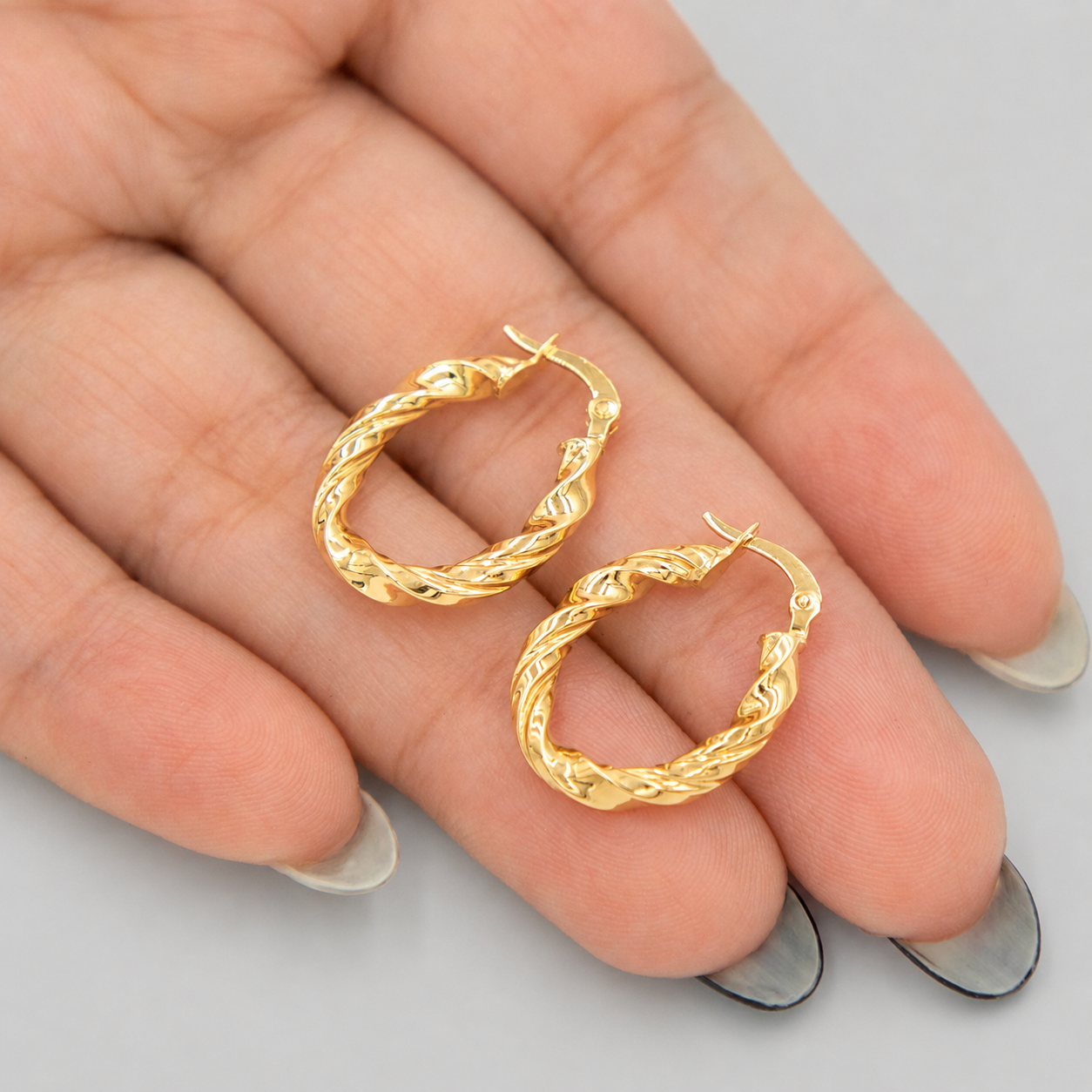 Candongas Ovaladas Espiral - 1,87 gr