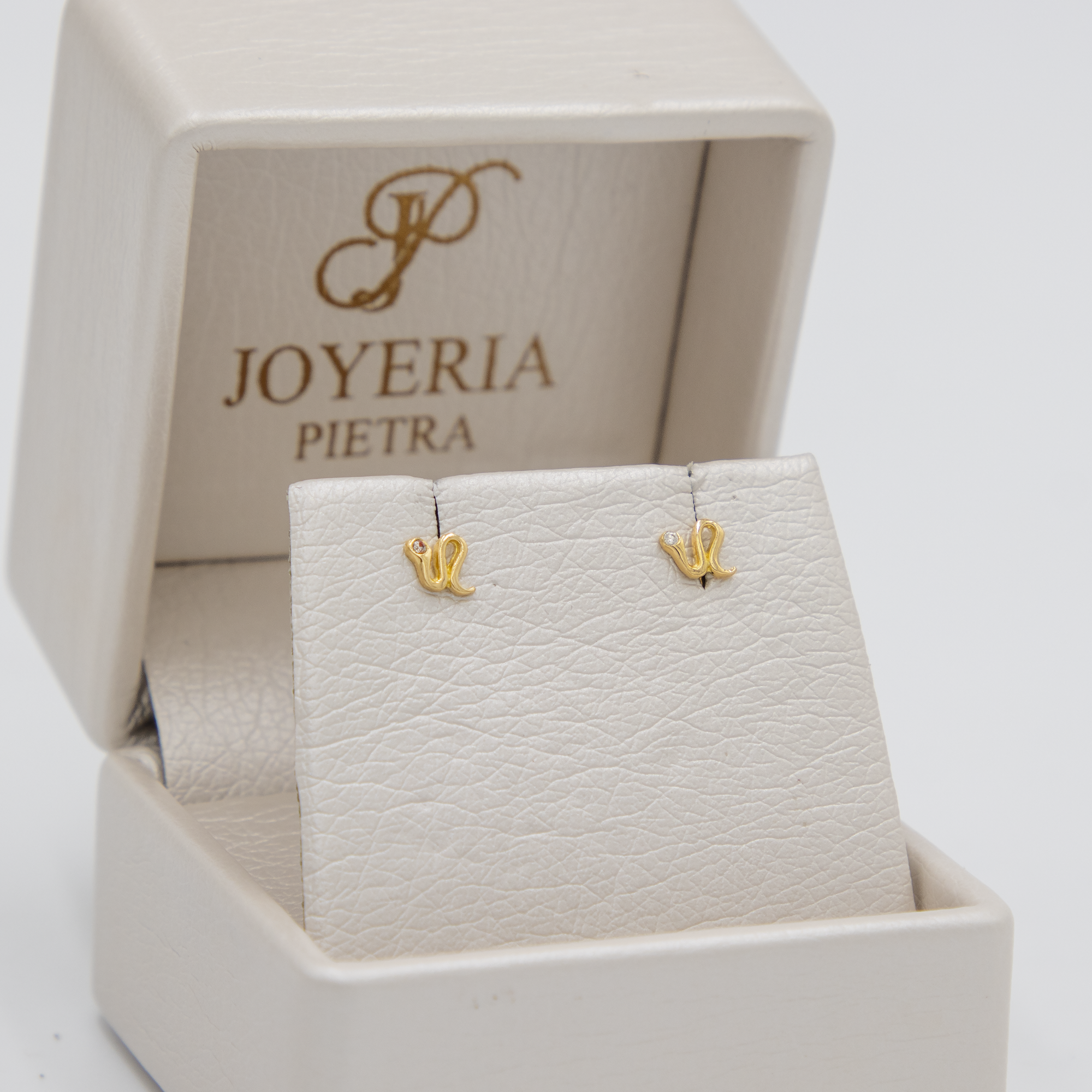 Topos Mini Serpiente - Circón Blanco - Oro Amarillo 18k - 0,56 g