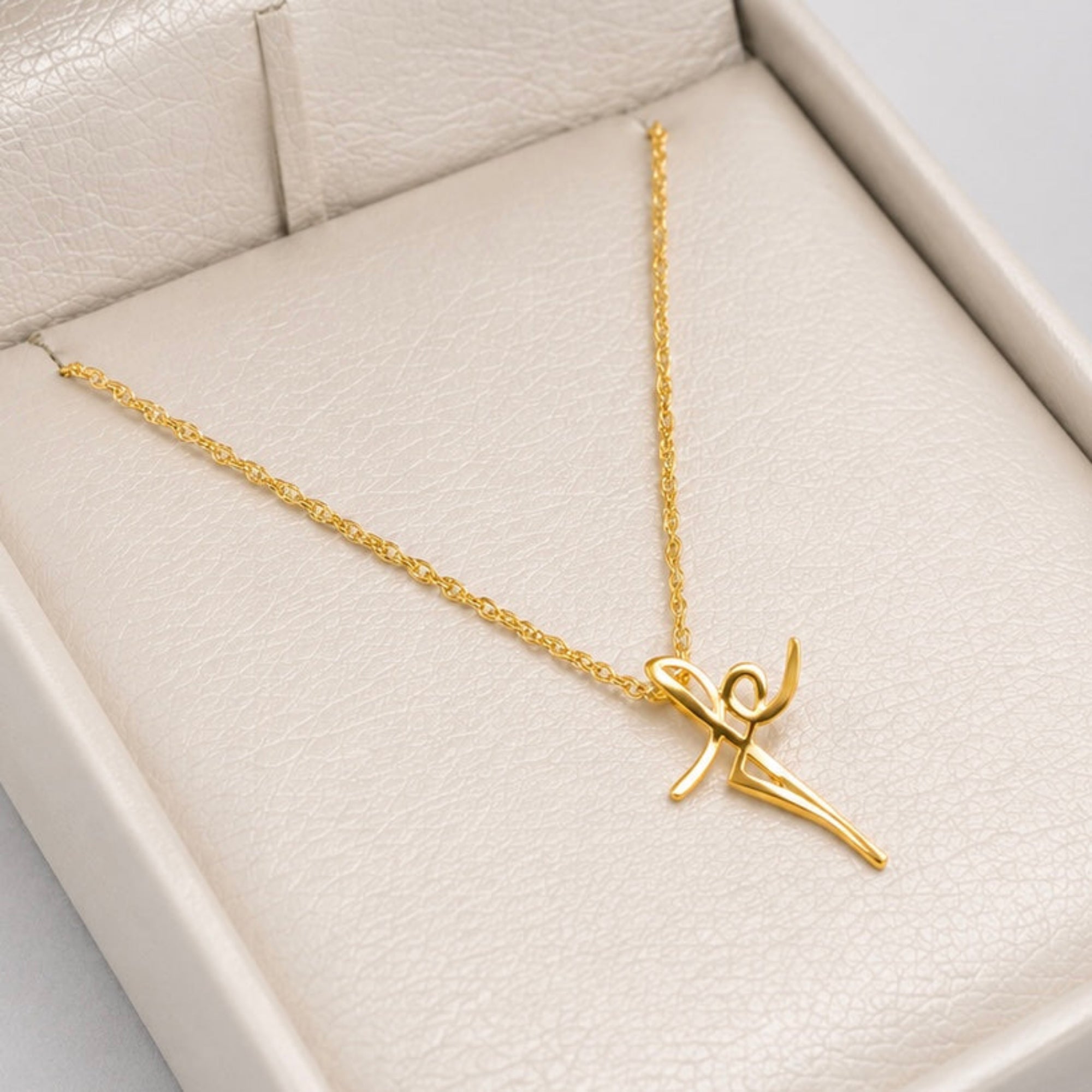 Set Cadena Mini Lazo + Dije Fé - Oro Amarillo 18K