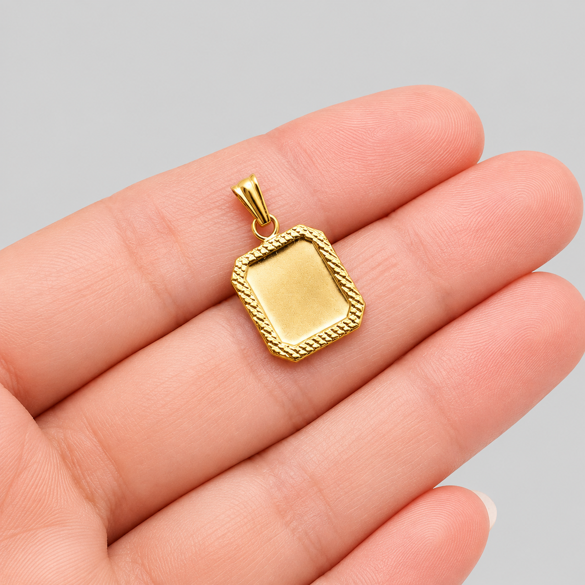 Placa Fotogrado Pequeña - Oro Amarillo 18k