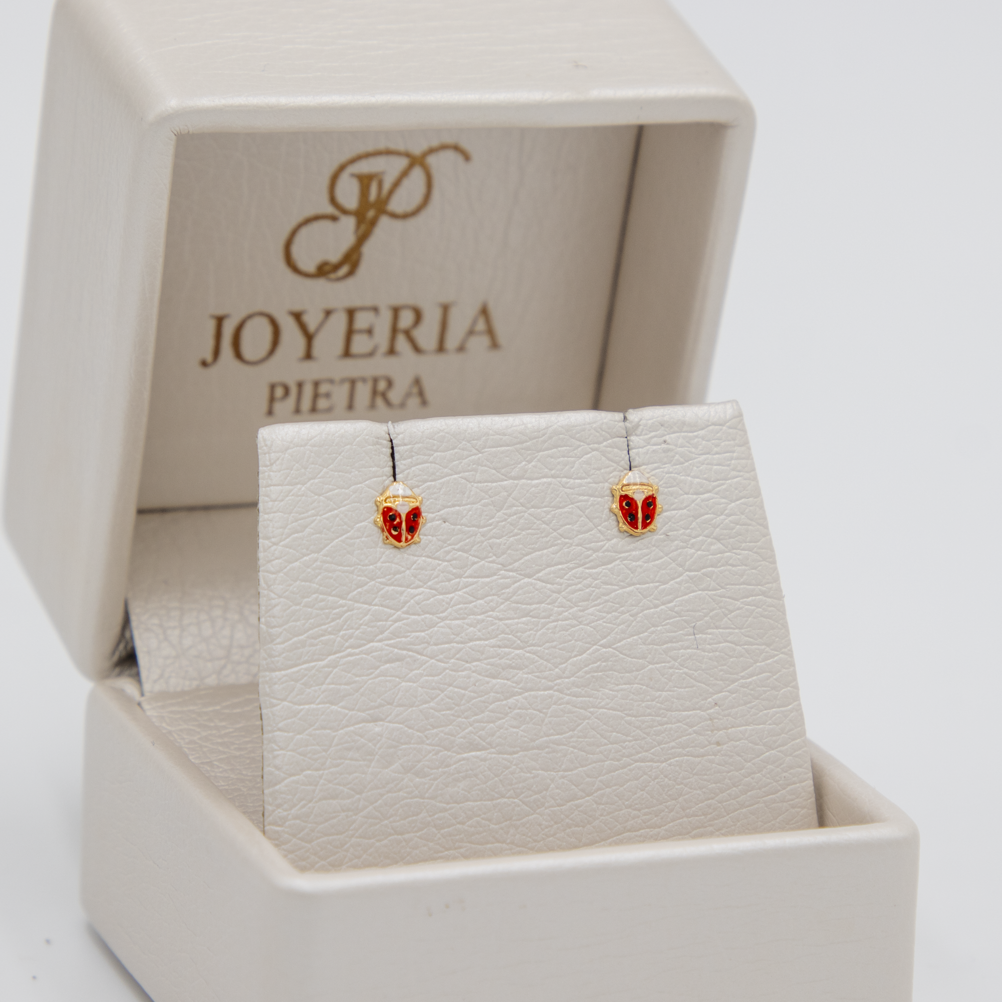 Topos Mariquita Roja Pequeños - Oro Amarillo 18k - 0,47 g
