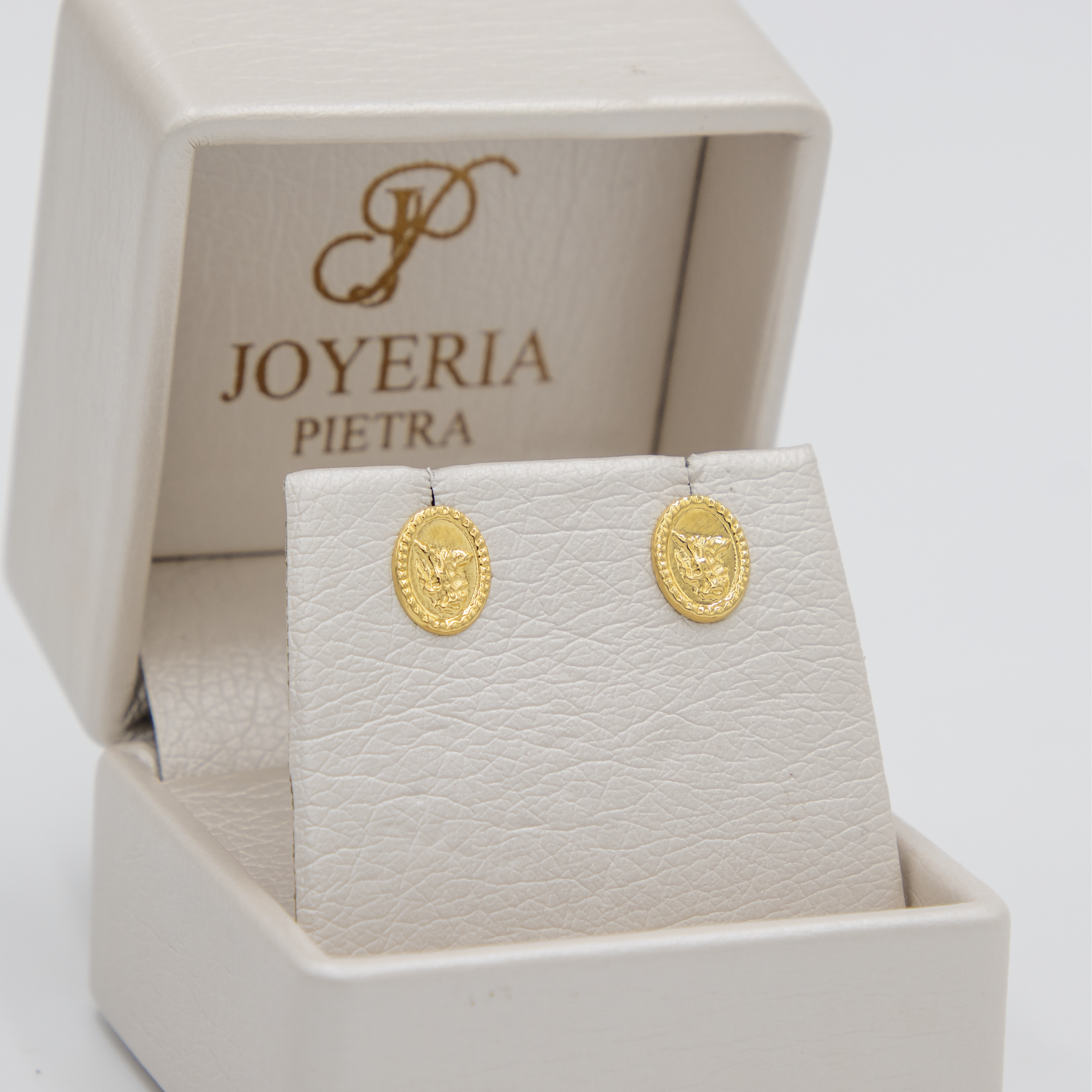 Topos Arcángel San Miguel - Borde Textura - Oro Amarillo 18k - 0,68 g