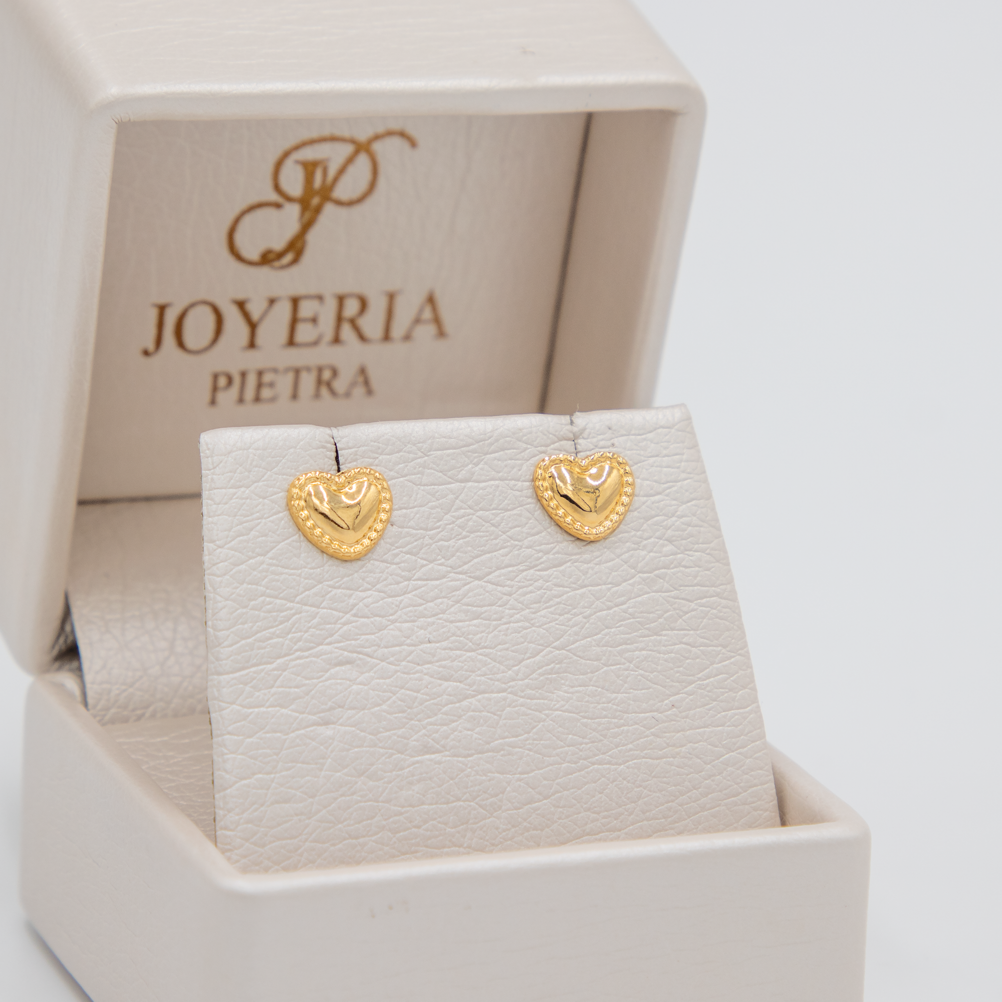 Topos Corazones Borde Textura - Oro Amarillo 18k - 0,65 g