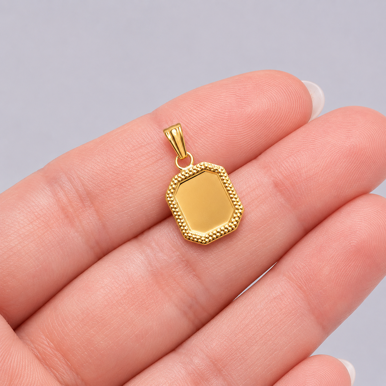 Placa Fotogrado Mini - Oro Amarillo 18k