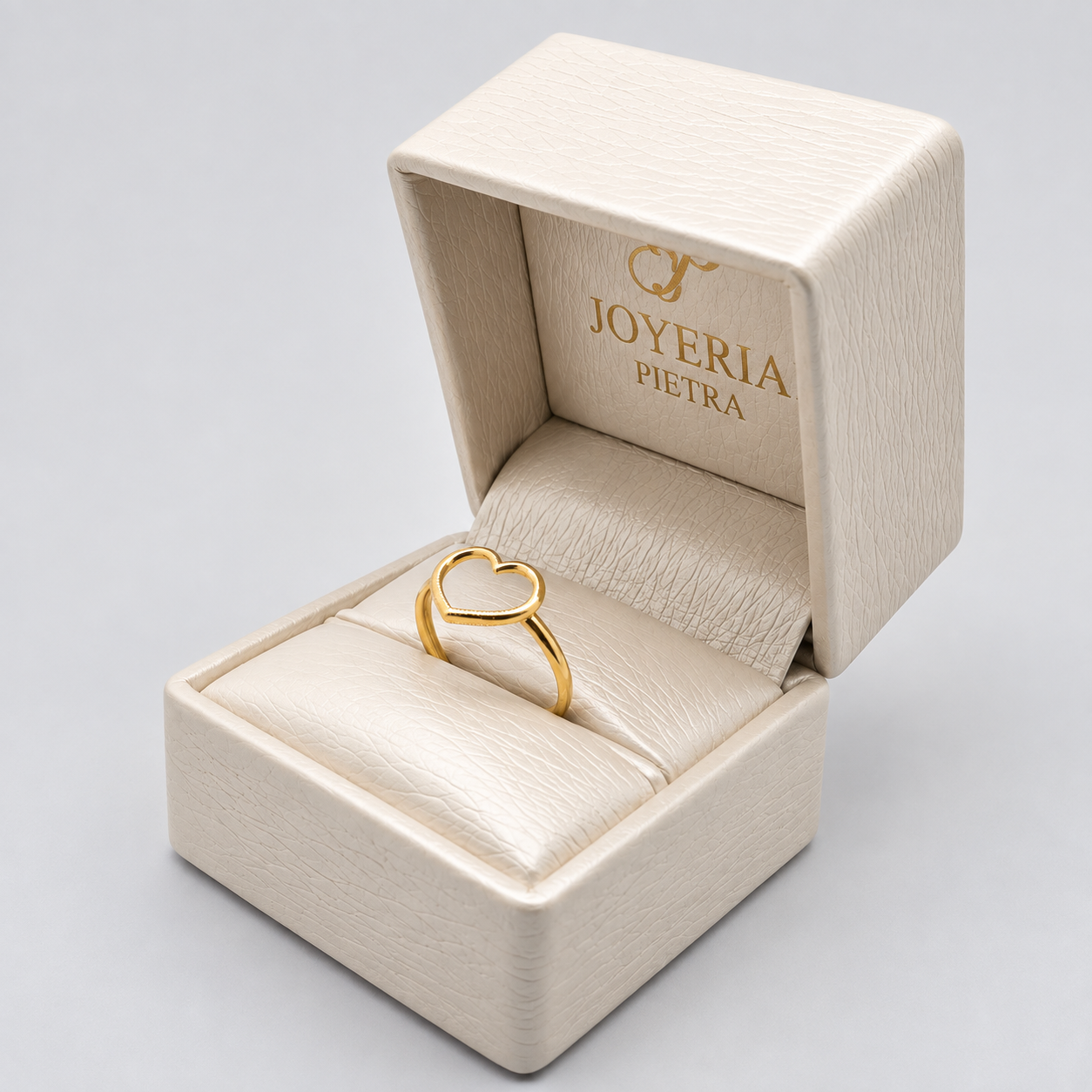 Anillo Corazón - Oro Amarillo 18K - 0.6g