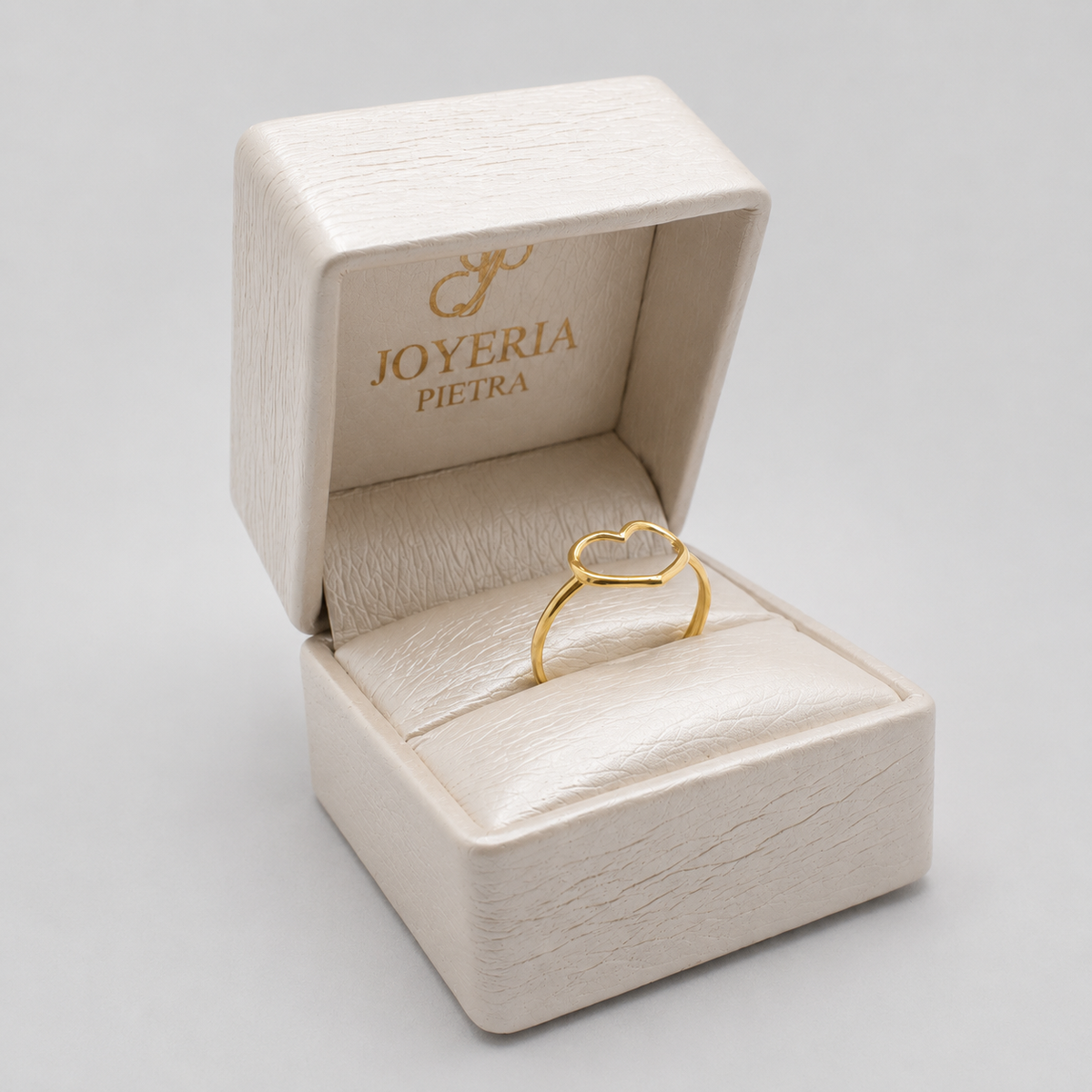 Anillo Corazón - Oro Amarillo 18K - 0.6g