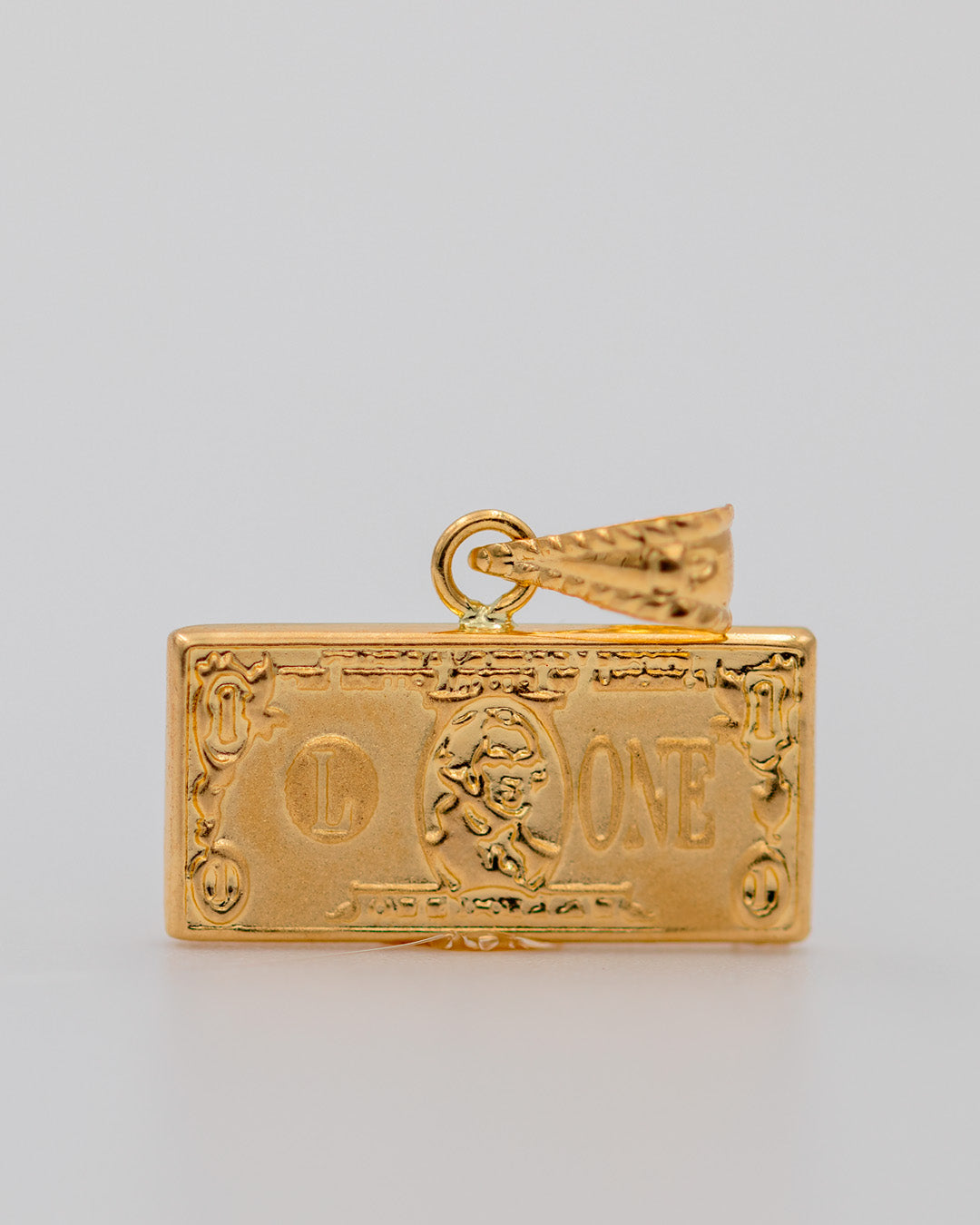Dije Dolar Cargador Central, Oro Amarillo 18k - 0,6 gr