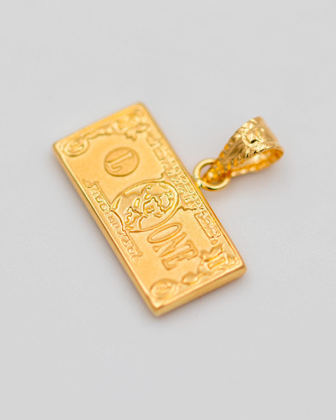 Dije Dolar Cargador Central, Oro Amarillo 18k - 0,6 gr