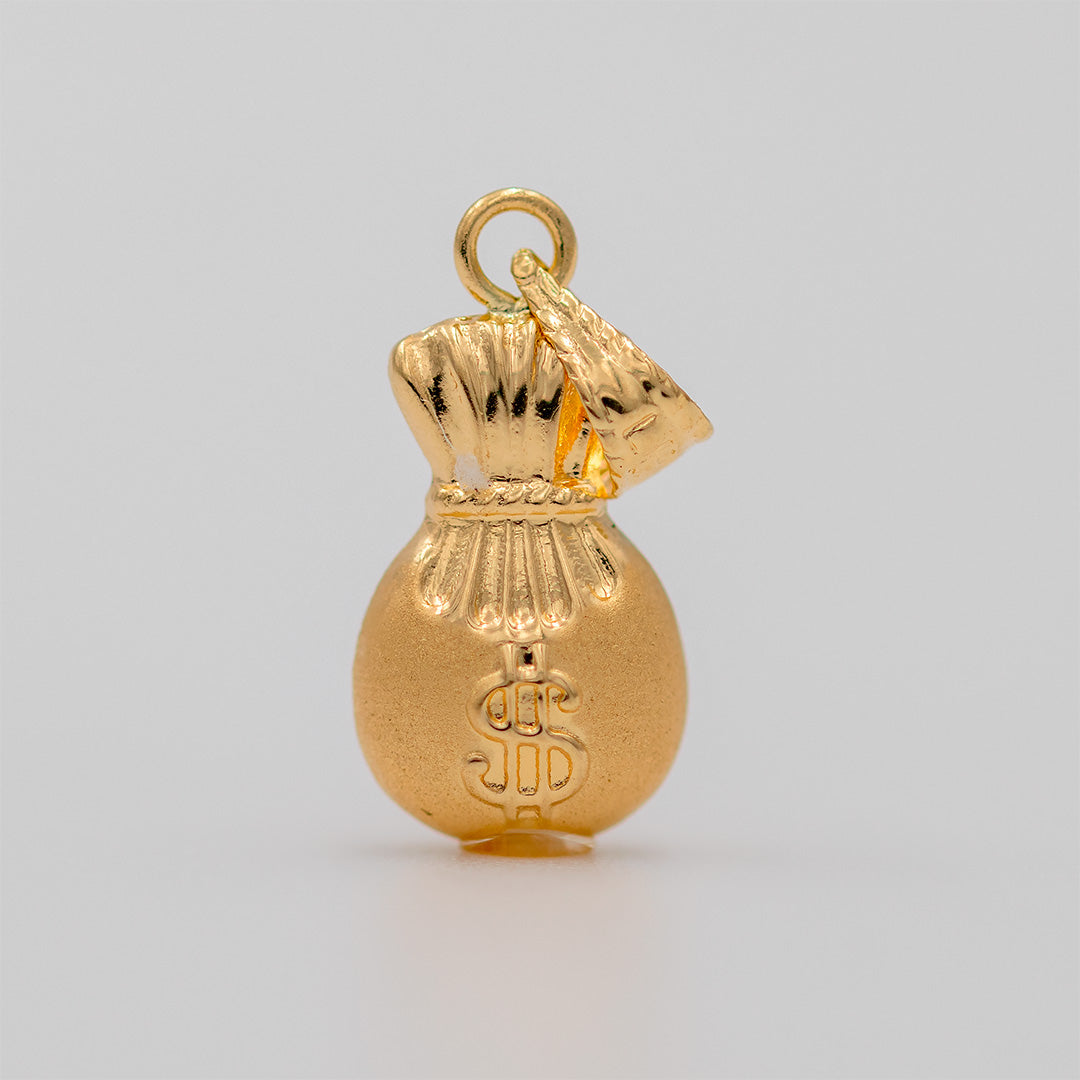 Dije Bolsa De Dinero Toquelada, Oro Amarillo 18k - 0,4 gr