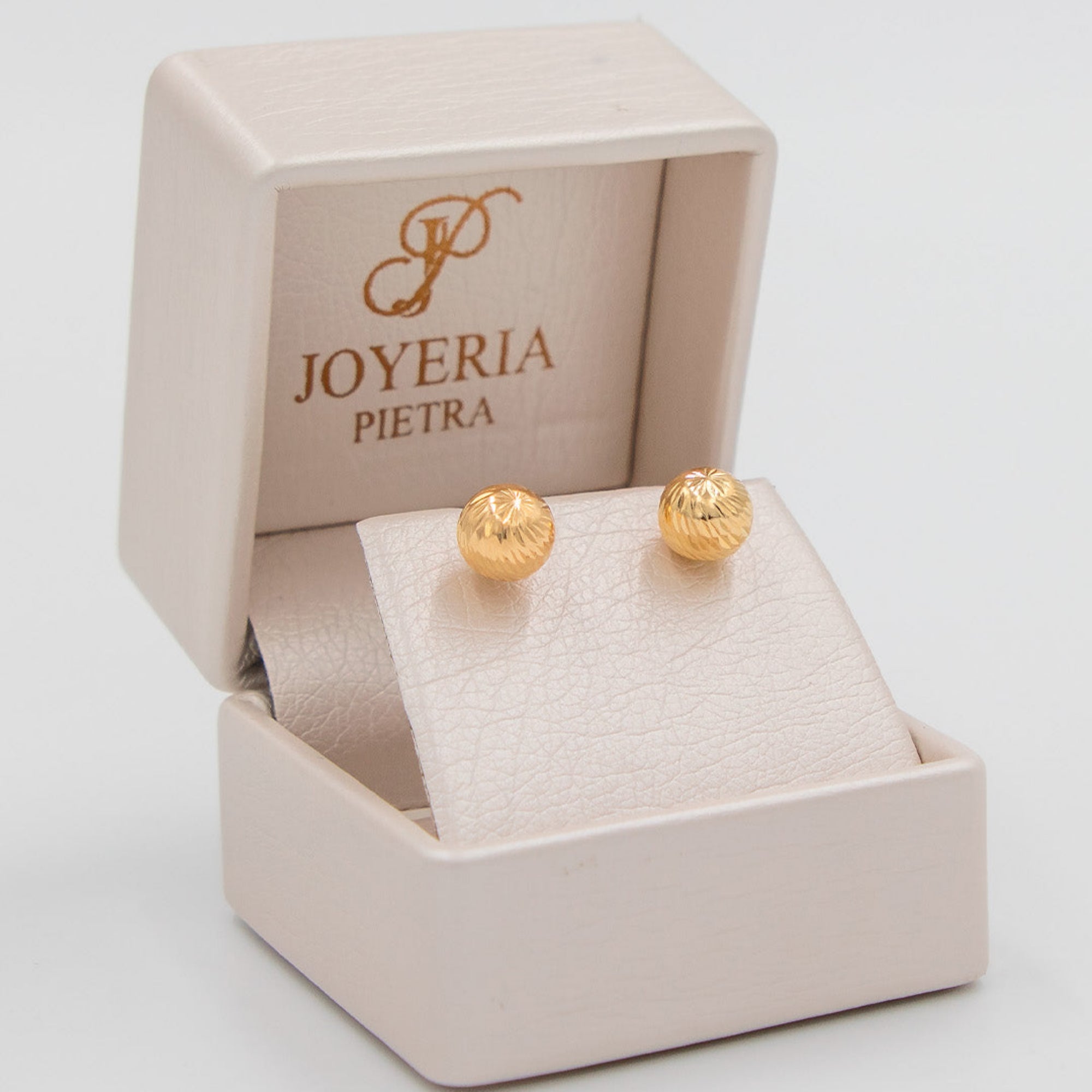 Topos Bola Diamantada 8mm - Oro Amarillo 18k - 0,98 g