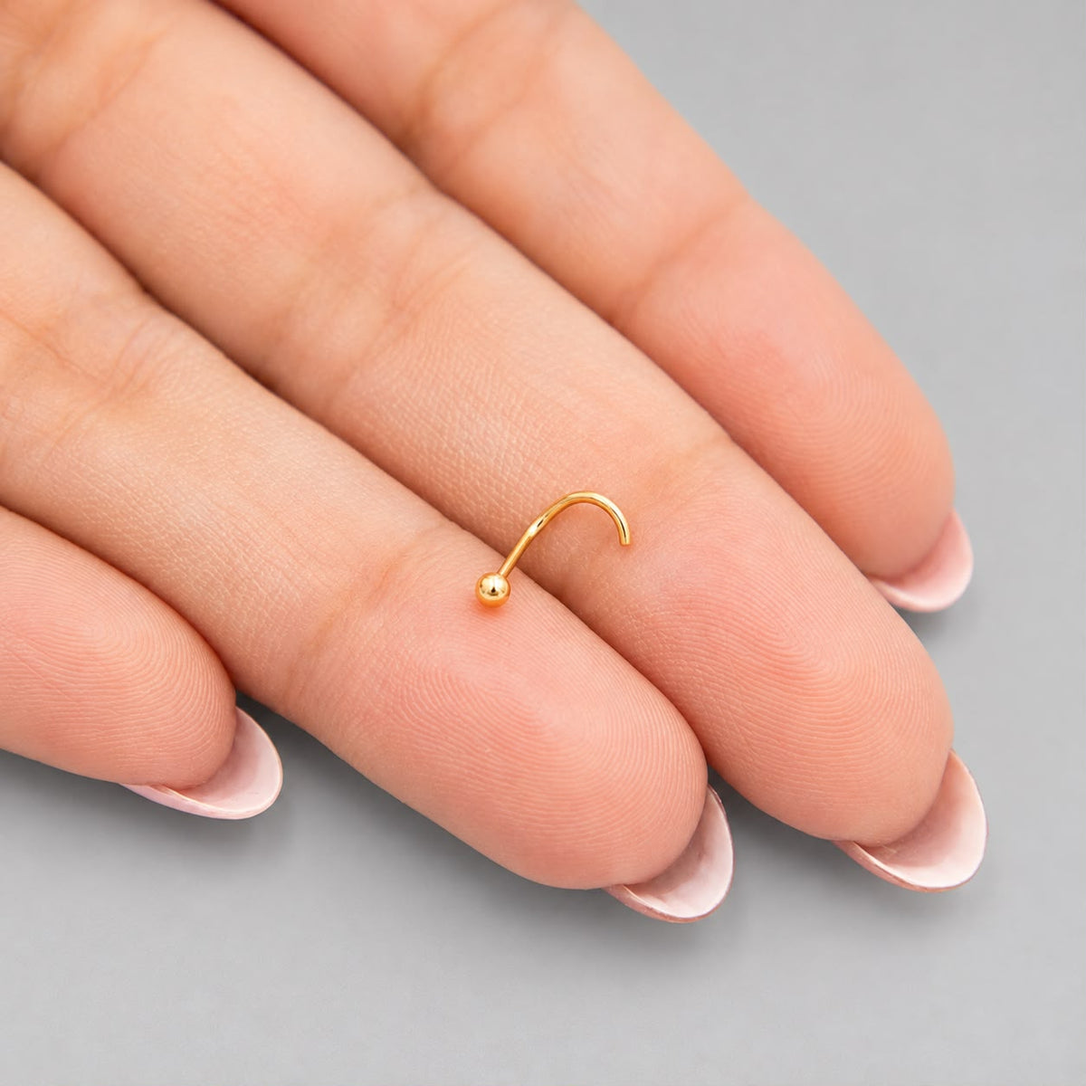 Piercing Nariz Curvo - Oro Amarillo 18k