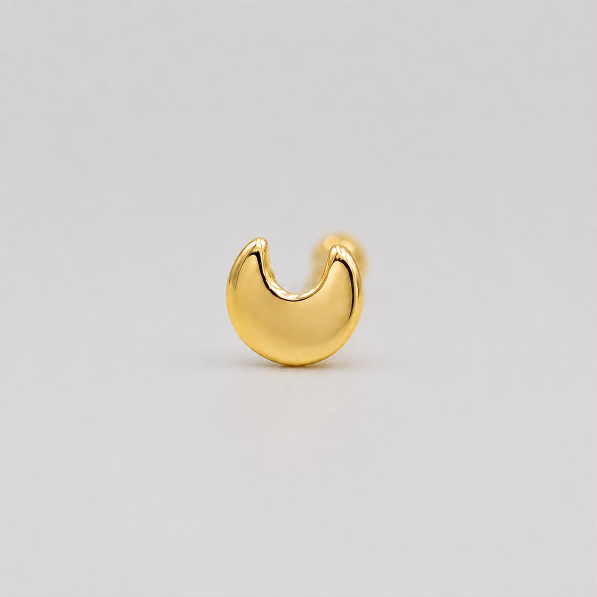 Piercing Nariz Recto Luna - Oro Amarillo 18k