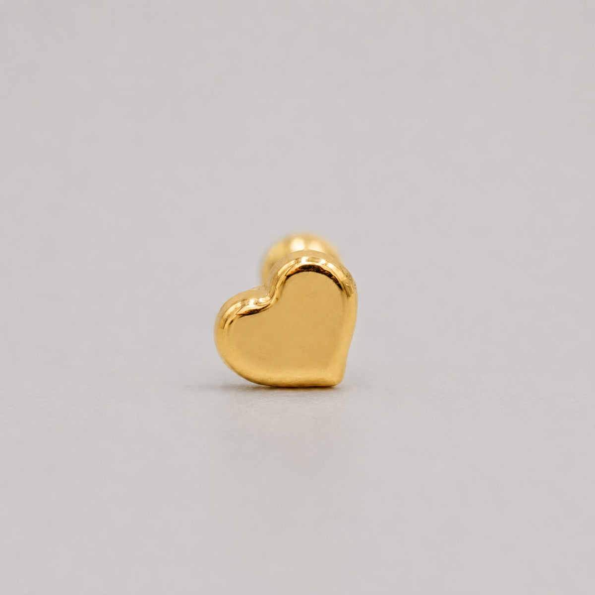 Piercing Corazón Recto  - Oro Amarillo 18k