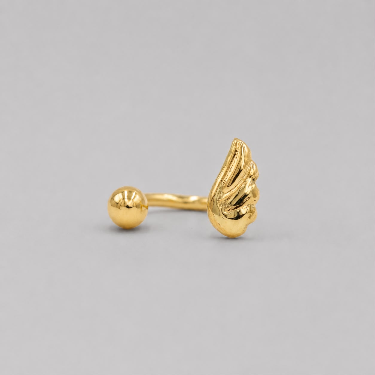 Piercing Tipo Candonga Ala - Oro Amarillo 18k