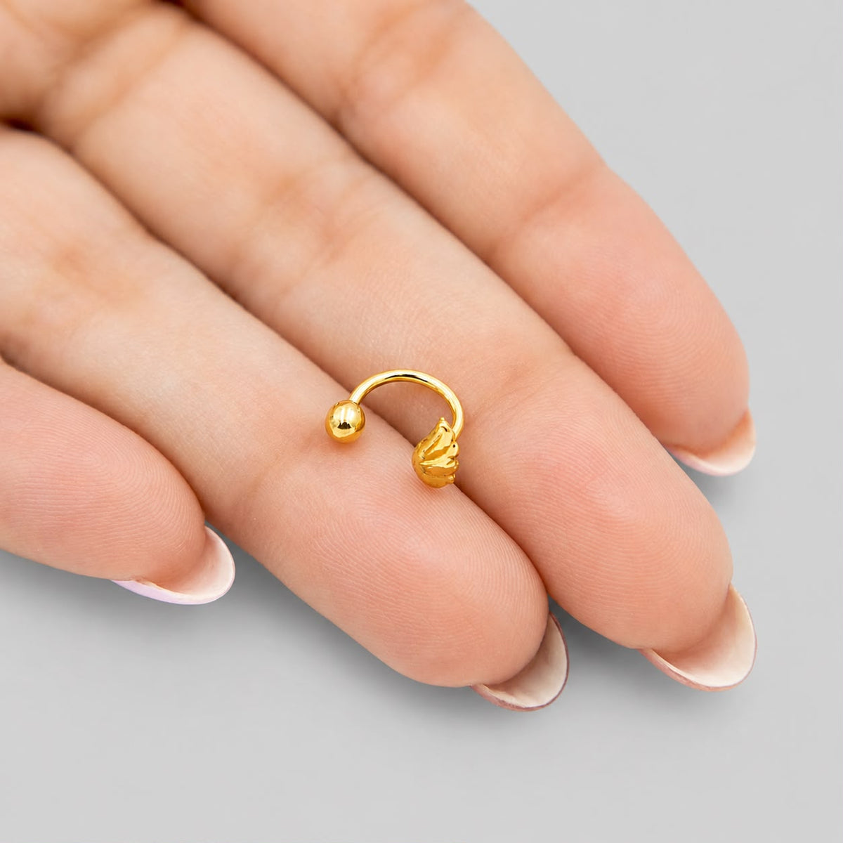 Piercing Tipo Candonga Ala - Oro Amarillo 18k