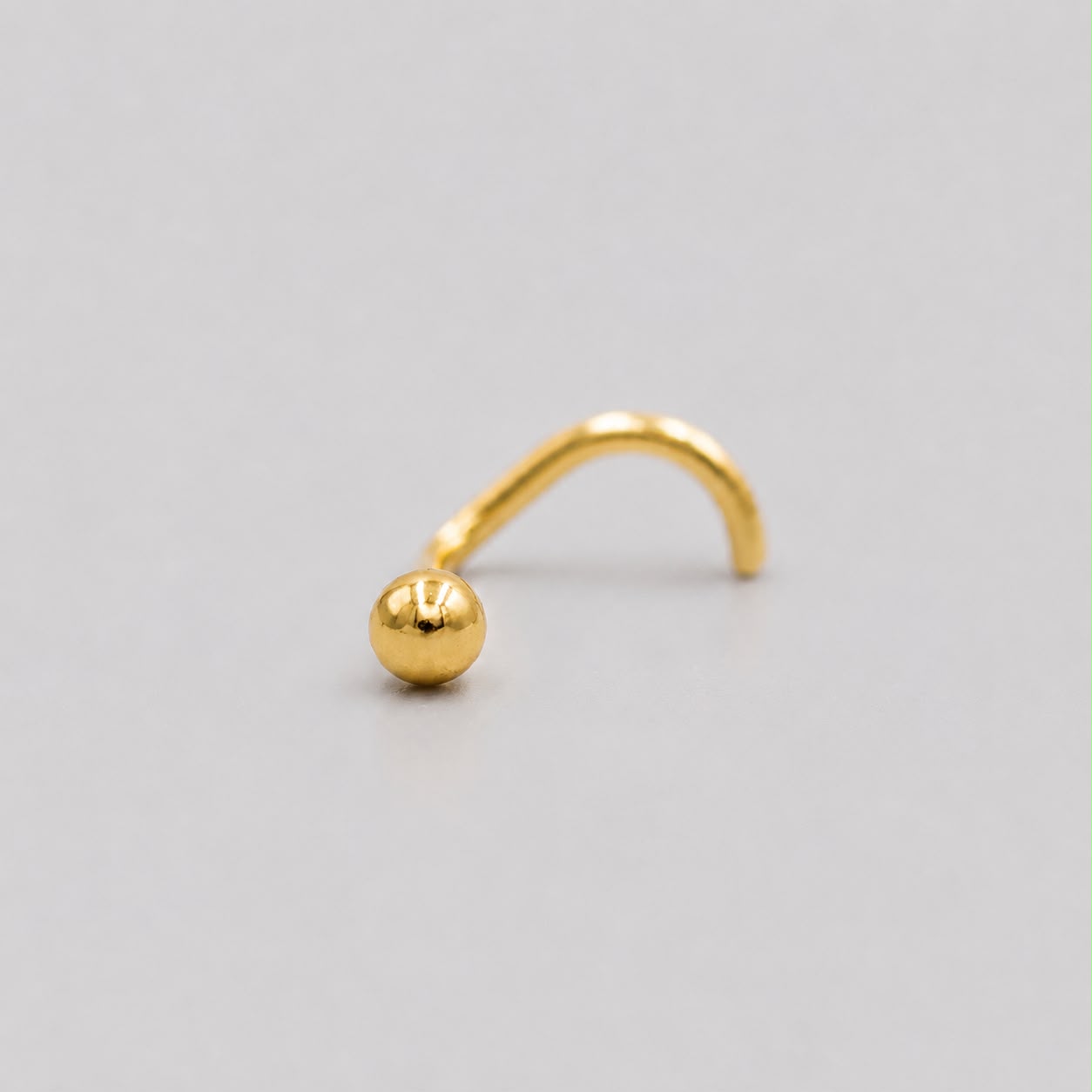 Piercing Nariz Curvo - Oro Amarillo 18k