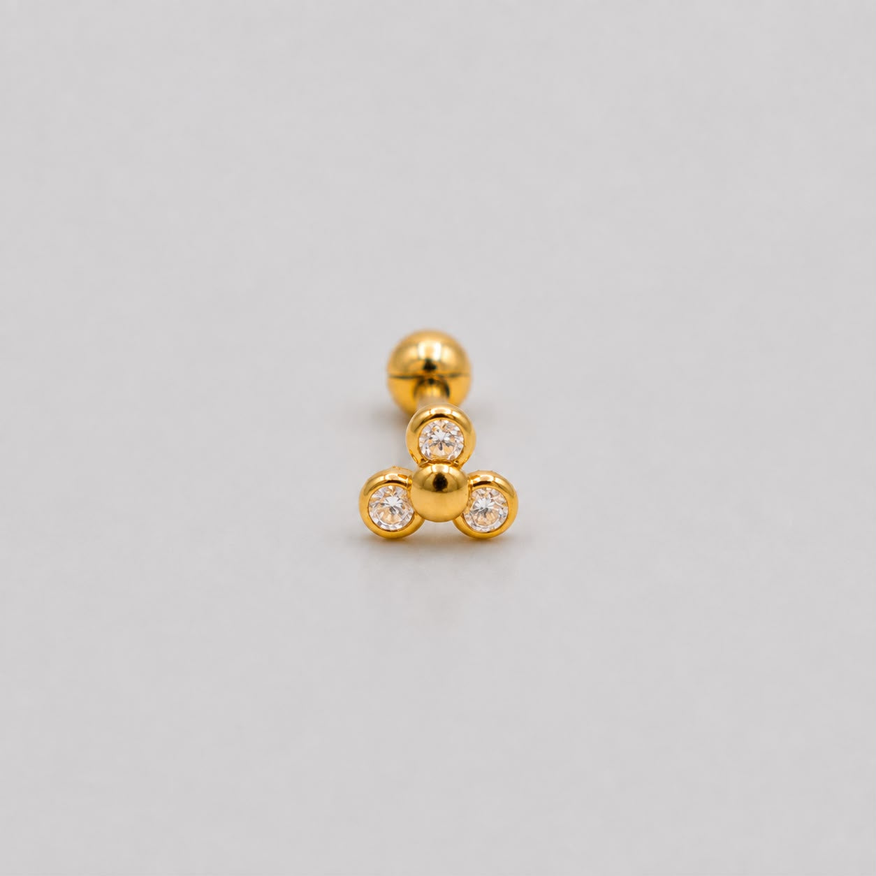 Piercing Trébol Mini- Oro Amarillo 18k
