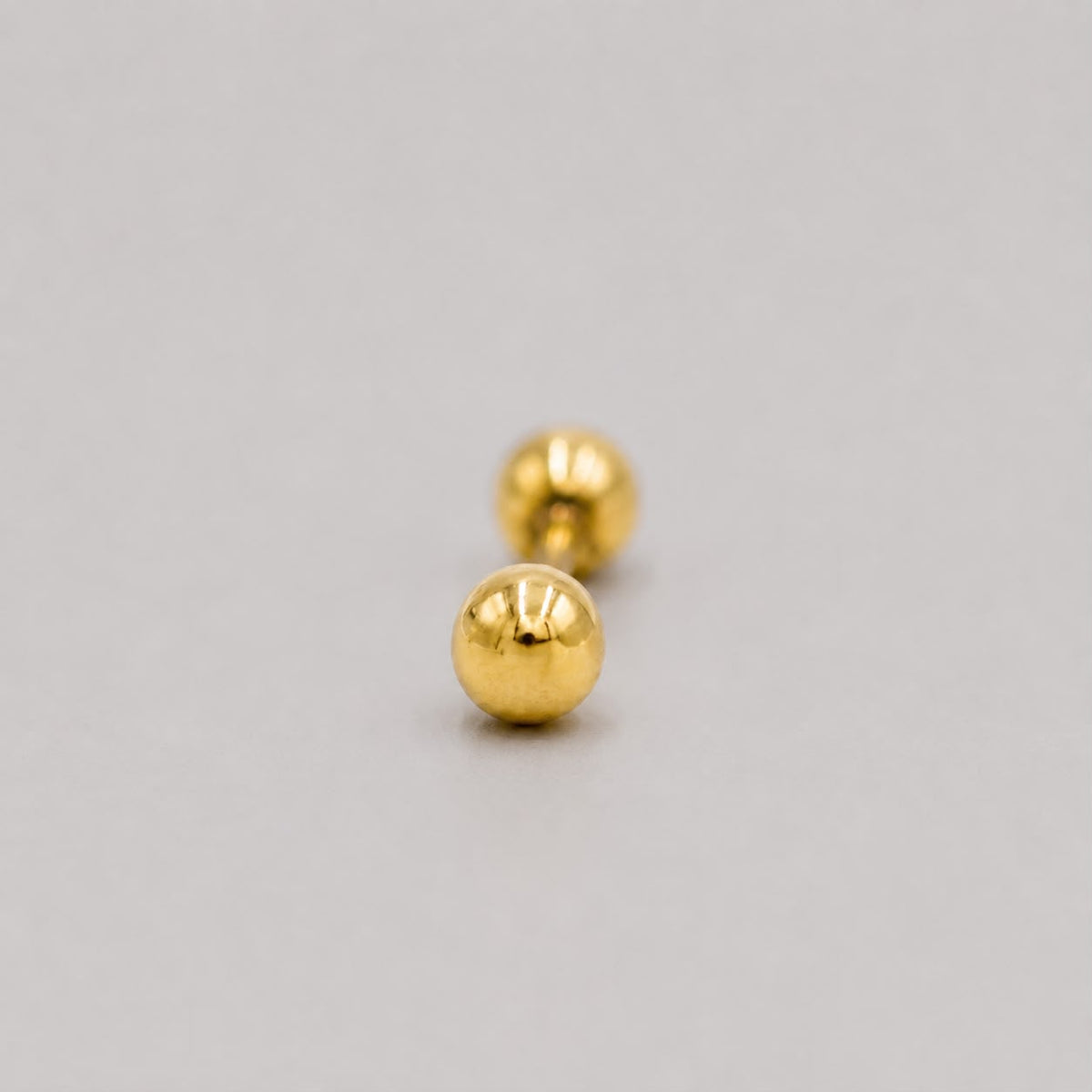 Piercing Ceja Corto Balin  - Oro Amarillo 18k