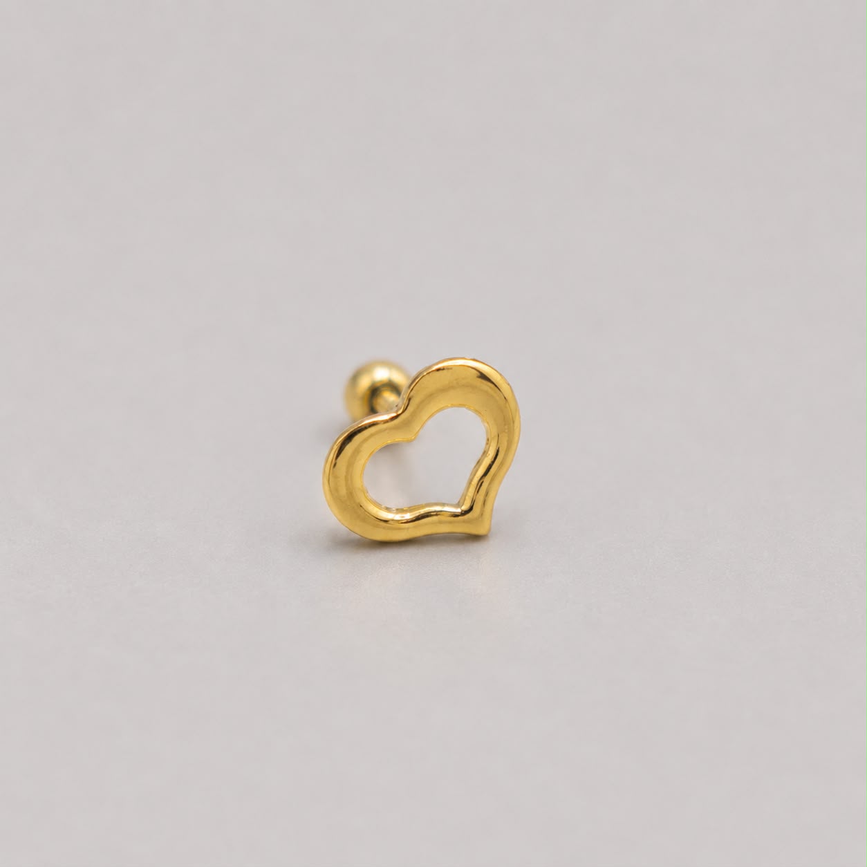 Piercing Corazón Silueta - Oro Amarillo 18k