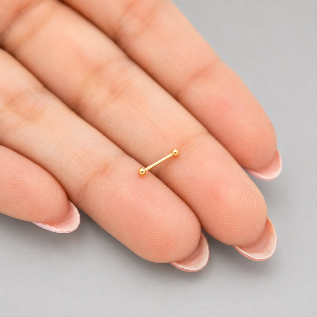 Piercing Nariz Recto  - Oro Amarillo 18k